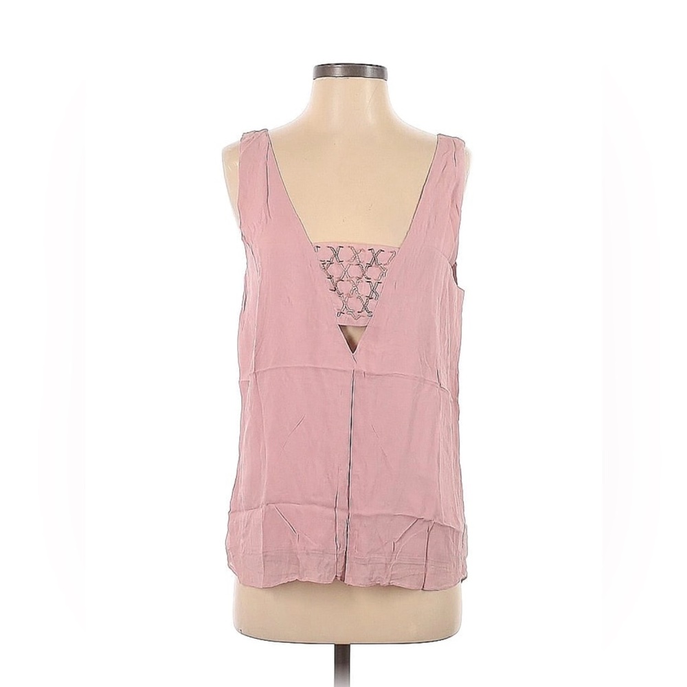 Sleeveless Beaded Sequin Top Blush